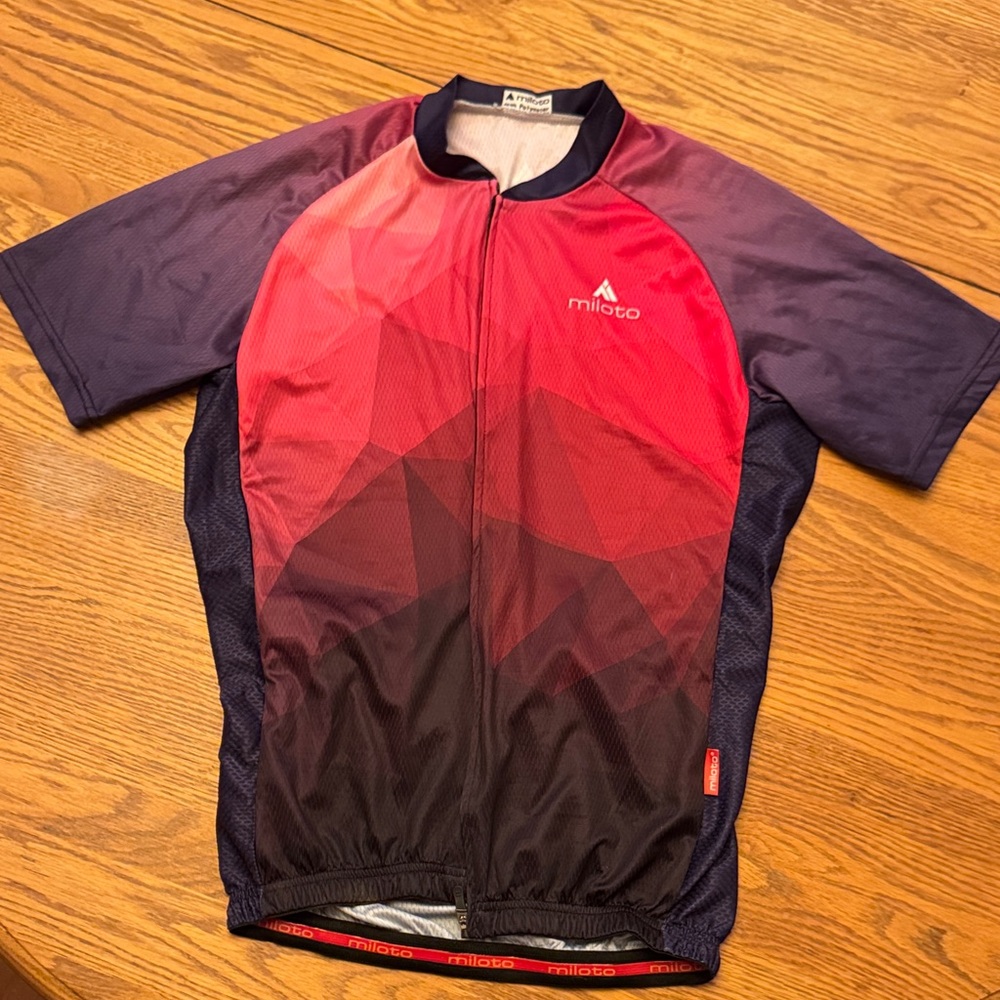 Miloto Red, pink and purple Cycling Jersey size XL